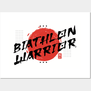 Oriental Brush Biathlon Warrior Posters and Art